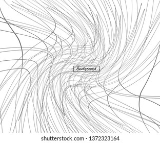 Line abstract pattern with hand drawn lines. wavy striped vector illustration