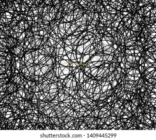 Line abstract pattern with hand drawn lines. wavy striped - vector illustration