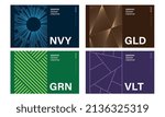 line abstract poster card template navy brown green violet
