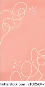 Line Abstract Scribble Minimalist Pink Color Pastel Design Modern for Story Template Background