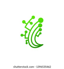 Line Abstract technology logo style