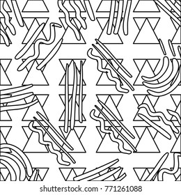 line abstract triangle memphis style background