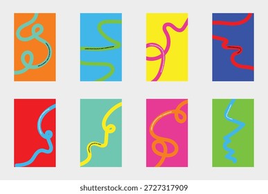 Linha Fundo ondulado abstrato. formas fluindo em cores quentes caracterizando colorido. linhas onduladas fluidas para uma sensação moderna dinâmica. tipografia para design criativo de arte de parede