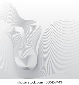 line, abstract white background.