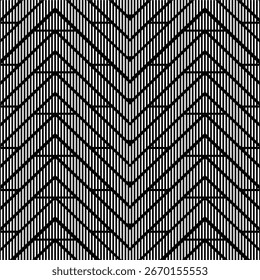 linha abstrata ziguezague preto e branco 