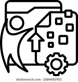 Ilustración vectorial de icono de logro de línea