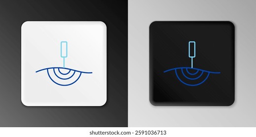 Line Acupuncture therapy icon isolated on grey background. Chinese medicine. Holistic pain management treatments. Colorful outline concept. Vector