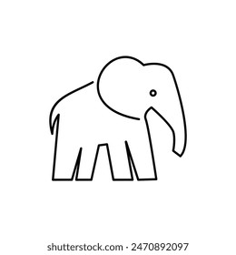 line African indian Elephant Logo Elephant design