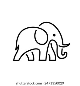 line African indian Elephant Logo Elephant design