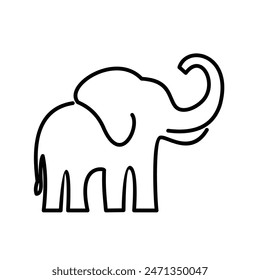 line African indian Elephant Logo Elephant design