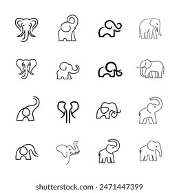 line African indian Elephant Logo Elephant design