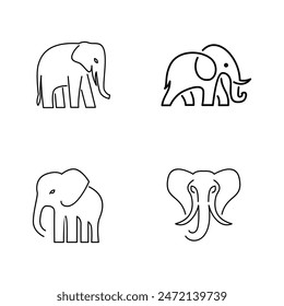 line African indian Elephant Logo Elephant design