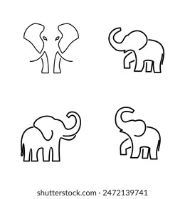 line African indian Elephant Logo Elephant design