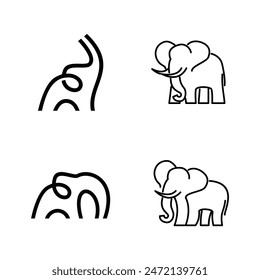 line African indian Elephant Logo Elephant design