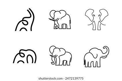 line African indian Elephant Logo Elephant design