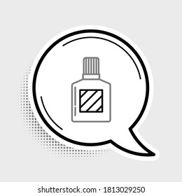 Line Aftershave icon isolated on grey background. Cologne spray icon. Male perfume bottle. Colorful outline concept. Vector