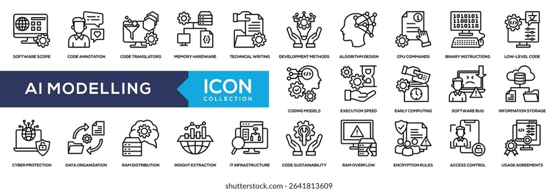 Line - AI Modelling Icon Collection