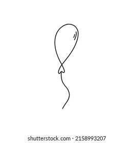 line air balloon icon on white background