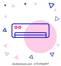 Line Air conditioner icon isolated on white background. Split system air conditioning. Cool and cold climate control system. Colorful outline concept. Vector