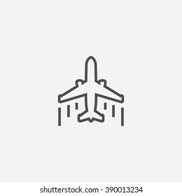 Line Airplane Icon