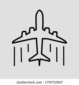 line Airplane Icon. Airplane logo Template. Icon design. vector illustration