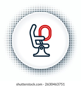 Line Airplane seat icon isolated on white background. Colorful outline concept. Vector