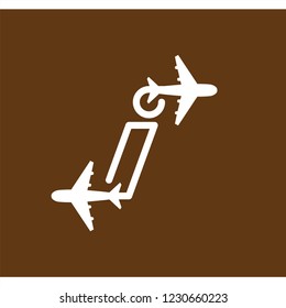 Line Airways i letter logo vector element. Initial Plane Travel logo Template