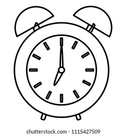 line alarm circle clock design object