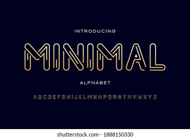 Line alphabet fonts. Typography for a design, poster, banner, etc. Vector element or template A to Z