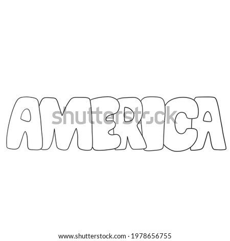 line america text cute word hand style doodle 