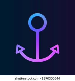 line anchor nolan icon. Simple thin line, outline vector of web icons for UI and UX, website or mobile application