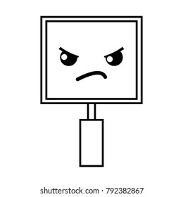line angry and cute cherring board kawaii