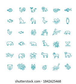 Line animals concepts, Icons set