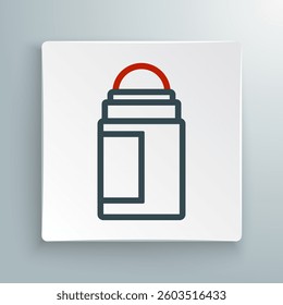 Line Antiperspirant deodorant roll icon isolated on white background. Cosmetic for body hygiene. Colorful outline concept. Vector