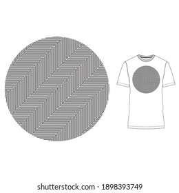 Line at apparel screen print t shirt design.
