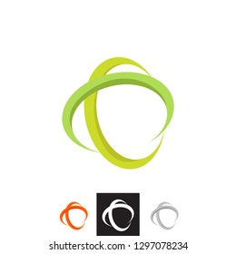 Line Arc Vector. Ellipse Brand Logotype. Professional Corporate Company Identity Graphic Icon Symbol.