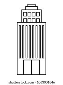 line architecture buliding city with windows design