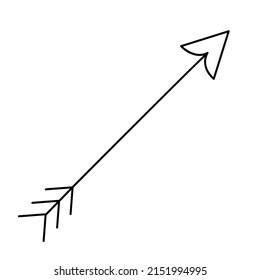 line arrow design over white