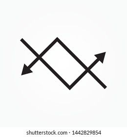 line arrow graphic single icon