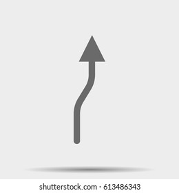 Line arrow icon illustration isolated vector sign symbol
