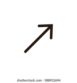 line arrow icon on white background