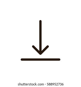 line arrow icon on white background
