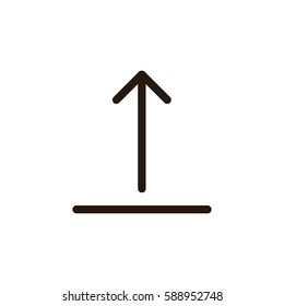 line arrow icon on white background