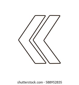 line arrow icon on white background