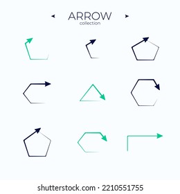 Line Arrow icon set. Arrow vector icon set. Thin line style. Web symbols for web sites. Vector