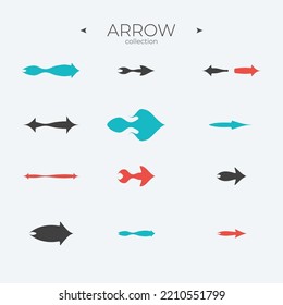 Line Arrow icon set. Arrow vector icon set. Modern vector symbols. Web symbols for web sites. Vector illustration