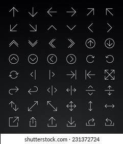 Line Arrow icon set | Vector