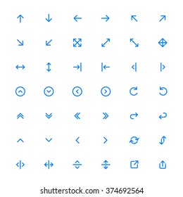 Line Arrow icon set | Vector