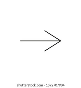 Line Arrow icon. Vector illustration, flat design