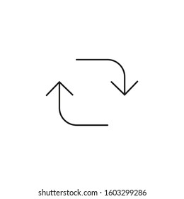 Line Arrow icon. Vector illustration, flat design